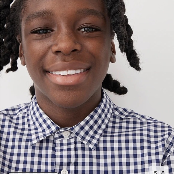 J. Crew Crewcuts Boys' Ludlow shirt AJ086 Classic Navy 10 - Picture 2 of 5